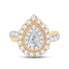 Thumbnail Image 2 of Diamond Engagement Ring 1-1/2 ct tw Pear & Round-cut 14K Yellow Gold
