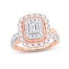 Thumbnail Image 1 of Now + Forever Diamond Engagement Ring 1-1/2 ct tw Emerald & Round-cut 14K Rose Gold