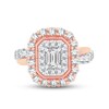Thumbnail Image 3 of Now + Forever Diamond Engagement Ring 1-1/2 ct tw Emerald & Round-cut 14K Rose Gold