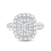 Thumbnail Image 3 of Now + Forever Diamond Engagement Ring 1-1/2 ct tw Emerald & Round-cut 14K White Gold