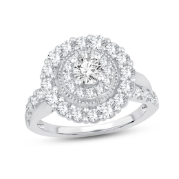 Now + Forever Diamond Engagement Ring 1-1/2 ct tw Round-cut 14K White Gold