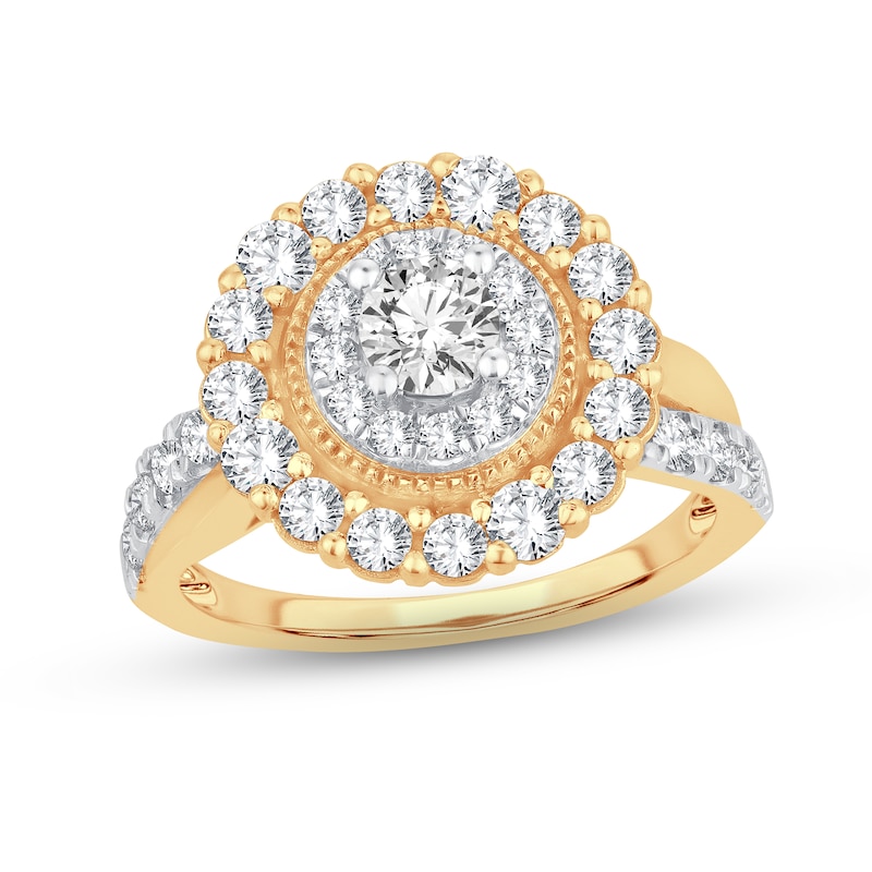 Main Image 1 of Now + Forever Diamond Engagement Ring 1-1/2 ct tw Round-cut 14K Yellow Gold