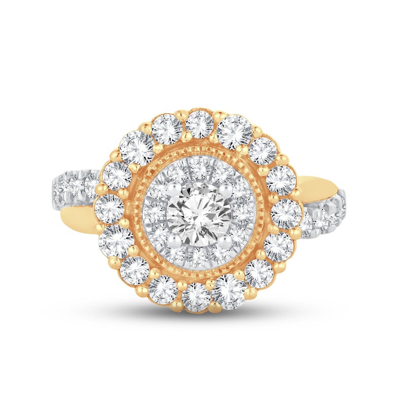 Main Image 3 of Now + Forever Diamond Engagement Ring 1-1/2 ct tw Round-cut 14K Yellow Gold