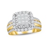 Thumbnail Image 1 of Now + Forever Multi-Diamond Engagement Ring 2 ct tw Princess & Round-cut 14K Yellow Gold