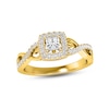 Diamond Engagement Ring 3/8 ct tw Princess & Round-cut 10K Yellow Gold
