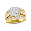 Thumbnail Image 1 of Now + Forever Multi-Diamond Engagement Ring 2 ct tw Princess & Round-cut 14K Yellow Gold