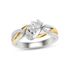 Diamond Three-Stone Engagement Ring 5/8 ct tw Round-cut 14K Two-Tone Gold