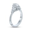 Monique Lhuillier Bliss Diamond Engagement Ring 1-1/8 ct tw Marquise & Round-cut 18K White Gold