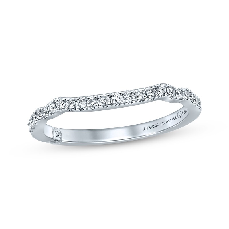 Monique Lhuillier Bliss Diamond Wedding Band 1/5 ct tw Round-cut 18K White Gold