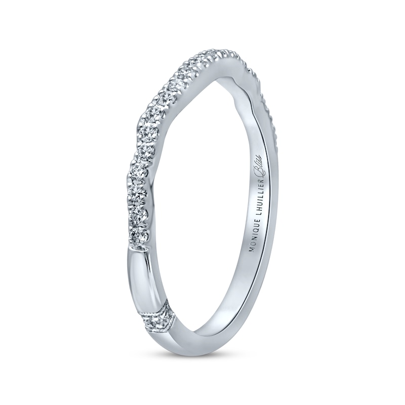 Monique Lhuillier Bliss Diamond Wedding Band 1/5 ct tw Round-cut 18K White Gold