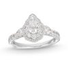Thumbnail Image 0 of Monique Lhuillier Bliss Diamond Engagement Ring 1-1/4 ct tw Pear & Round-cut 18K White Gold