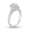 Thumbnail Image 1 of Monique Lhuillier Bliss Diamond Engagement Ring 1-1/4 ct tw Pear & Round-cut 18K White Gold