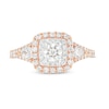 Thumbnail Image 2 of Monique Lhuillier Bliss Diamond Engagement Ring 1-1/6 ct tw Round & Pear-Shaped 18K Two-Tone Gold