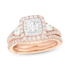 Thumbnail Image 3 of Monique Lhuillier Bliss Diamond Engagement Ring 1-1/6 ct tw Round & Pear-Shaped 18K Two-Tone Gold