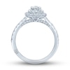 Thumbnail Image 3 of Monique Lhuillier Bliss Diamond Engagement Ring 1-1/4 ct tw Oval, Marquise & Round-cut 18K White Gold