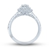 Thumbnail Image 4 of Monique Lhuillier Bliss Diamond Engagement Ring 1-1/4 ct tw Oval, Marquise & Round-cut 18K White Gold