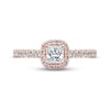 Thumbnail Image 1 of Monique Lhuillier Bliss Diamond Engagement Ring 7/8 ct tw Princess & Round-cut 18K Rose Gold