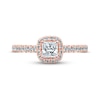 Thumbnail Image 2 of Monique Lhuillier Bliss Diamond Engagement Ring 7/8 ct tw Princess & Round-cut 18K Rose Gold
