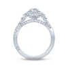 Thumbnail Image 2 of Monique Lhuillier Bliss Diamond Engagement Ring 1-3/8 ct tw Emerald & Round-cut 18K White Gold