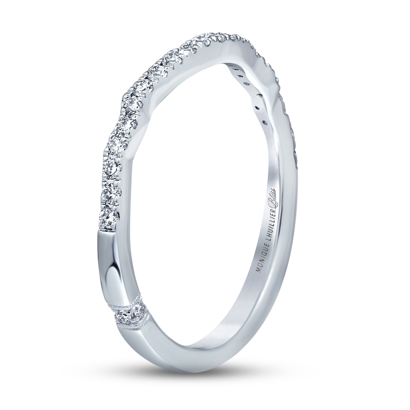 Monique Lhuillier Bliss Diamond Wedding Band 1/5 ct tw Round-cut 18K White Gold
