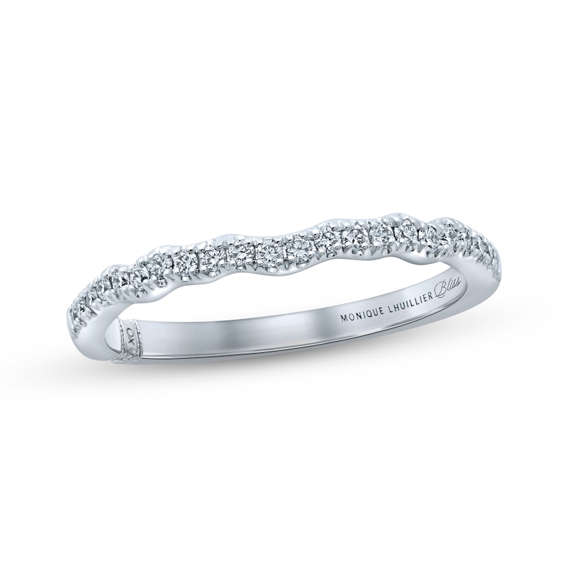 Main Image 1 of Monique Lhuillier Bliss Diamond Wedding Band 1/5 ct tw Round-cut 18K White Gold