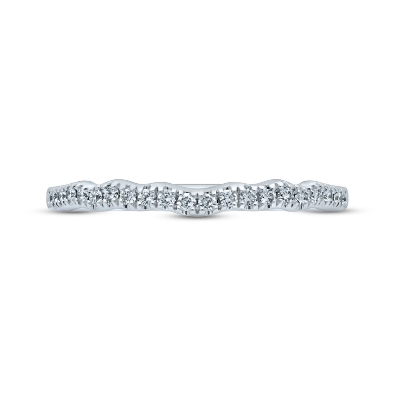 Main Image 2 of Monique Lhuillier Bliss Diamond Wedding Band 1/5 ct tw Round-cut 18K White Gold