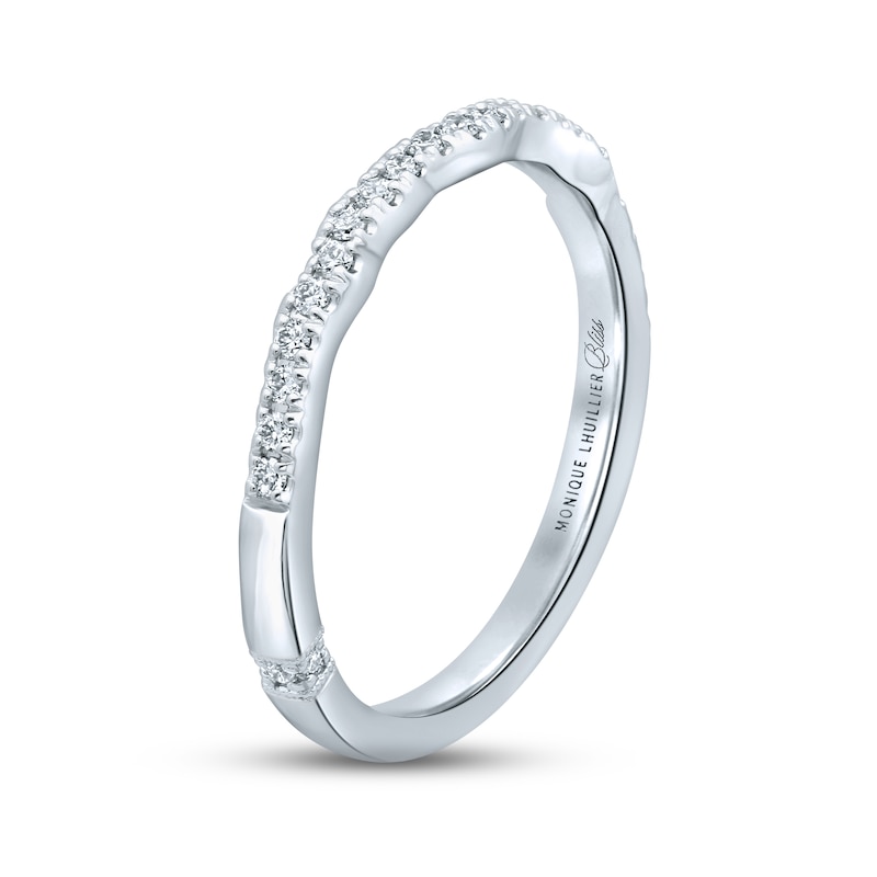 Main Image 3 of Monique Lhuillier Bliss Diamond Wedding Band 1/5 ct tw Round-cut 18K White Gold
