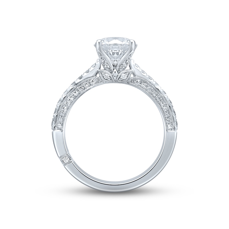 Monique Lhuillier Bliss Diamond Engagement Ring 1 7/8 ct tw Round-cut 18K White Gold