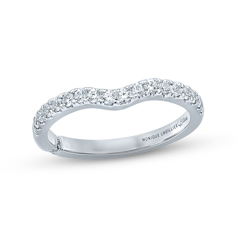 Monique Lhuillier Bliss Diamond Wedding Band 3/8 ct tw Round-cut 18K White Gold