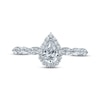 Thumbnail Image 4 of Monique Lhuillier Bliss Diamond Engagement Ring 7/8 ct tw Pear & Round-cut 18K White Gold