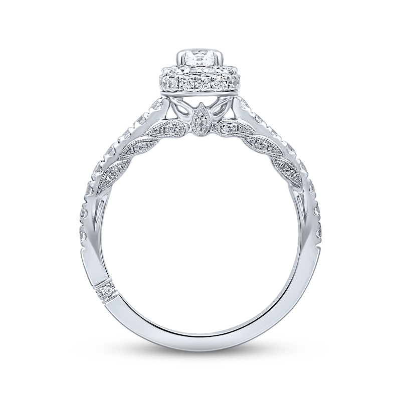 Monique Lhuillier Bliss Diamond Engagement Ring 7/8 ct tw Round-cut 18K White Gold