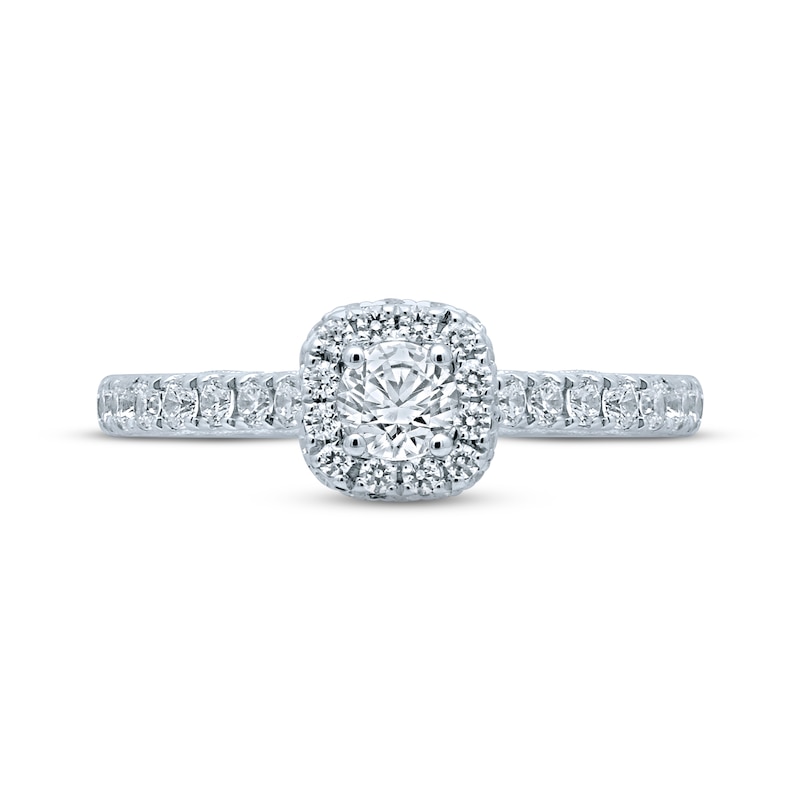 Monique Lhuillier Bliss Diamond Engagement Ring 7/8 ct tw Round-cut 18K White Gold