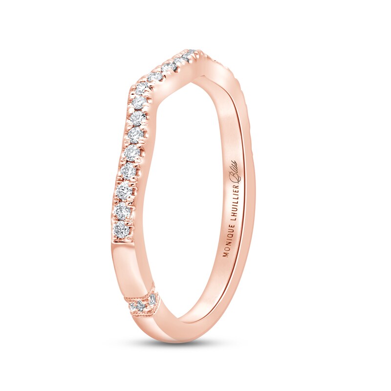 Monique Lhuillier Bliss Diamond Wedding Band 1/5 ct tw Round-cut 18K Rose Gold