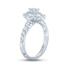 Thumbnail Image 2 of Monique Lhuillier Bliss Diamond Engagement Ring 1-1/4 ct tw Pear, Round & Baguette-cut 18K White Gold