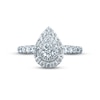 Thumbnail Image 2 of Monique Lhuillier Bliss Diamond Engagement Ring 1-1/4 ct tw Pear, Round & Baguette-cut 18K White Gold