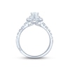 Thumbnail Image 3 of Monique Lhuillier Bliss Diamond Engagement Ring 1-1/4 ct tw Pear, Round & Baguette-cut 18K White Gold