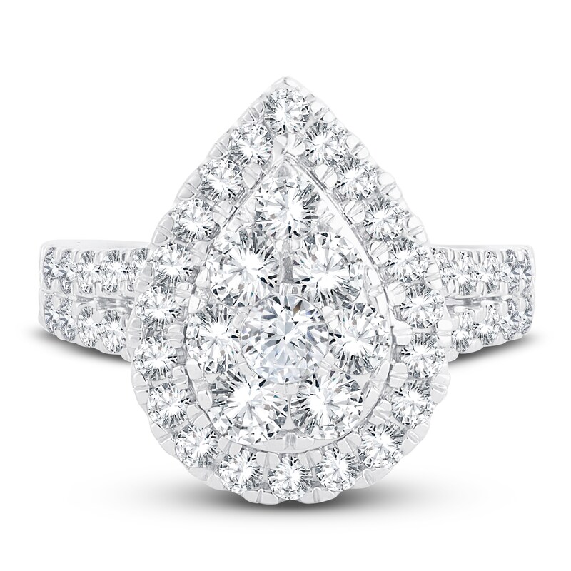 Main Image 3 of Now + Forever Multi-Diamond Engagement Ring 2 ct tw Round-cut 14K White Gold