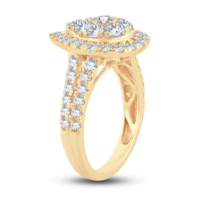 Main Image 2 of Now + Forever Multi-Diamond Engagement Ring 2 ct tw Round-cut 14K Yellow Gold