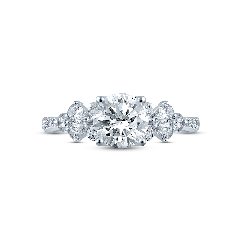 Main Image 3 of Monique Lhuillier Bliss Diamond Engagement Ring 2-1/8 ct tw Round & Pear-shaped 18K White Gold