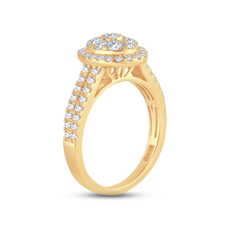 Main Image 2 of Now + Forever Multi-Diamond Engagement Ring 2 ct tw Round-cut 14K Yellow Gold
