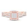 Thumbnail Image 3 of Now + Forever Multi-Diamond Engagement Ring 1/2 ct tw Princess & Round 14K Rose Gold