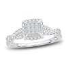 Thumbnail Image 1 of Now + Forever Multi-Diamond Engagement Ring 1/2 ct tw Princess & Round 14K White Gold