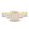 Thumbnail Image 3 of Now + Forever Multi-Diamond Engagement Ring 1/2 ct tw Princess & Round 14K Yellow Gold