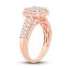Thumbnail Image 1 of Multi-Diamond Engagement Ring 1 ct tw Princess & Round 14K Rose Gold