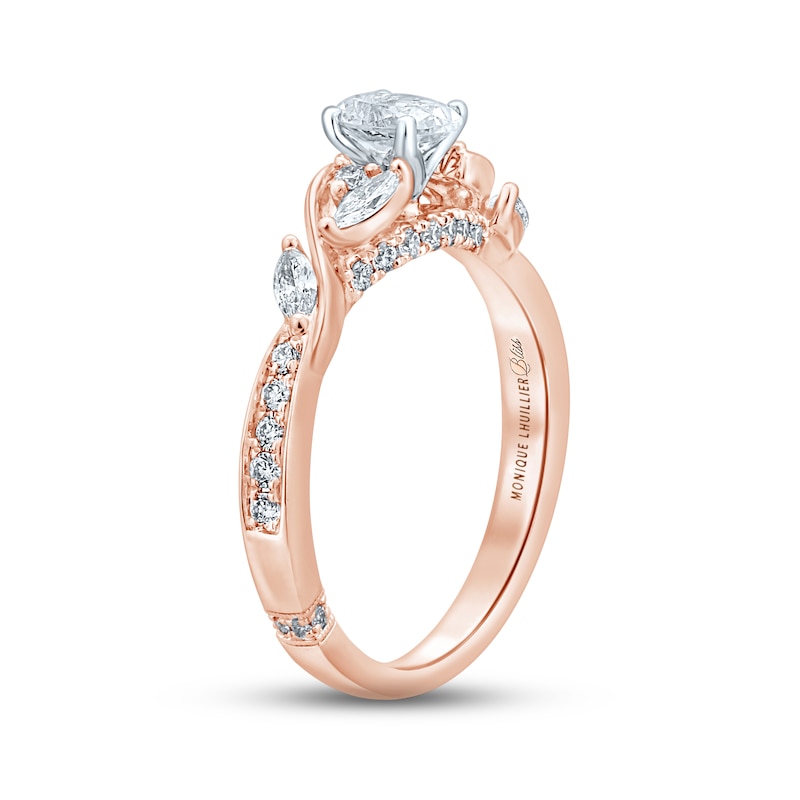 Monique Lhuillier Bliss Diamond Engagement Ring 7/8 ct tw Oval, Marquise & Round-cut 18K Two-Tone Gold