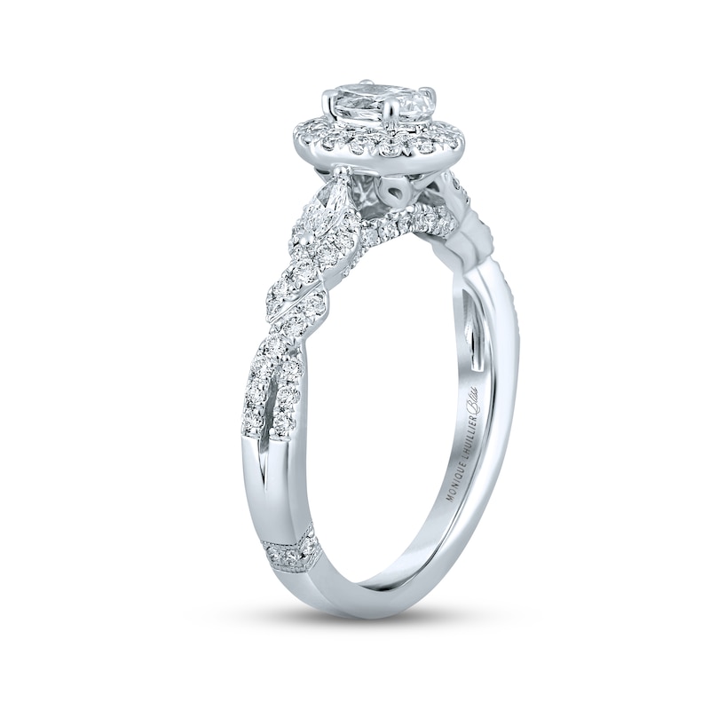 Main Image 2 of Monique Lhuillier Bliss Diamond Engagement Ring 7/8 ct tw Oval, Marquise & Round-cut 18K White Gold