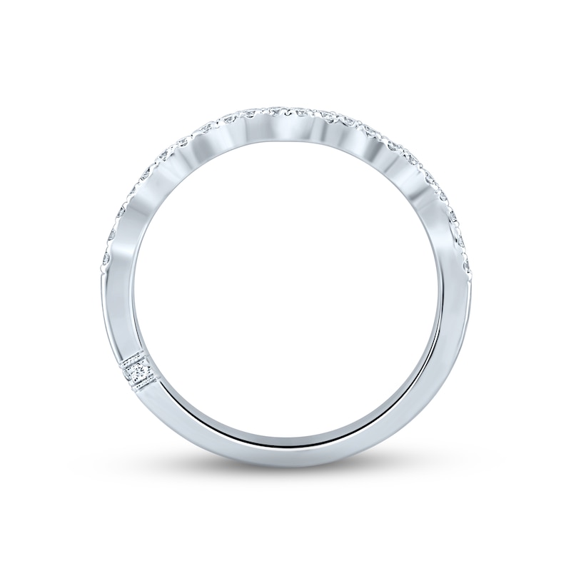 Main Image 4 of Monique Lhuillier Bliss Diamond Wedding Band 1/5 ct tw Round-cut 18K White Gold