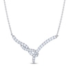 THE LEO Diamond Twist Necklace 1/2 ct tw Round-Cut 14K White Gold 19"