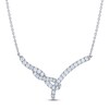 Thumbnail Image 0 of THE LEO Diamond Twist Necklace 1/2 ct tw Round-Cut 14K White Gold 19"