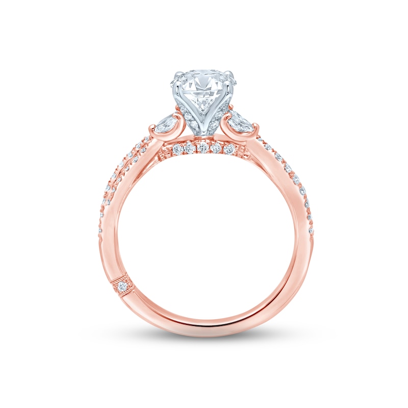 Main Image 4 of Monique Lhuillier Bliss Diamond Engagement Ring 1-3/8 ct tw Round & Marquise-cut 18K Two-Tone Gold